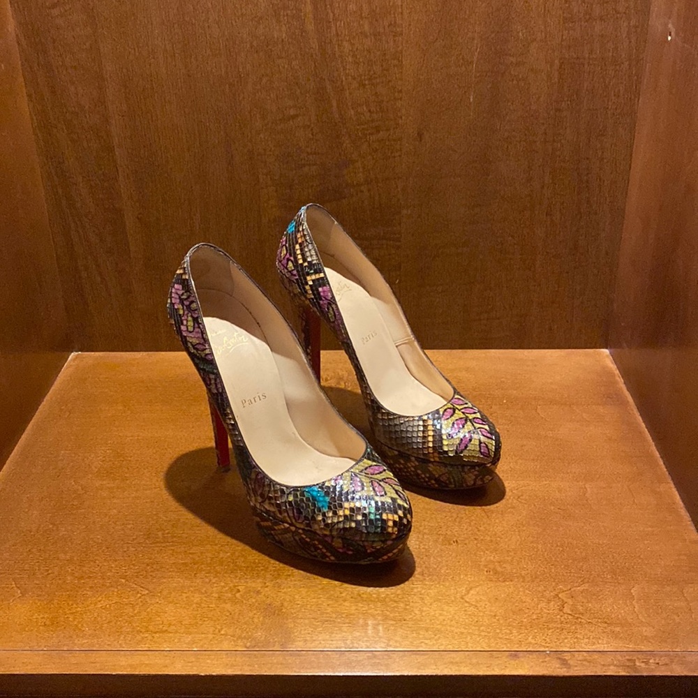 Christian Louboutin heels. Worn once. Size 39